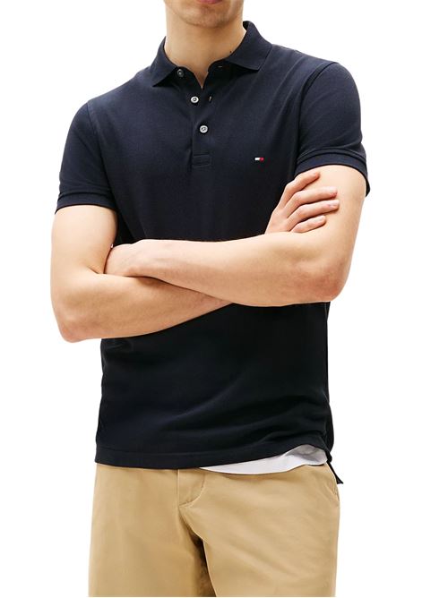 Polo uomo blu scuro in cotone Tommy Hilfiger | MW0MW17771DW5